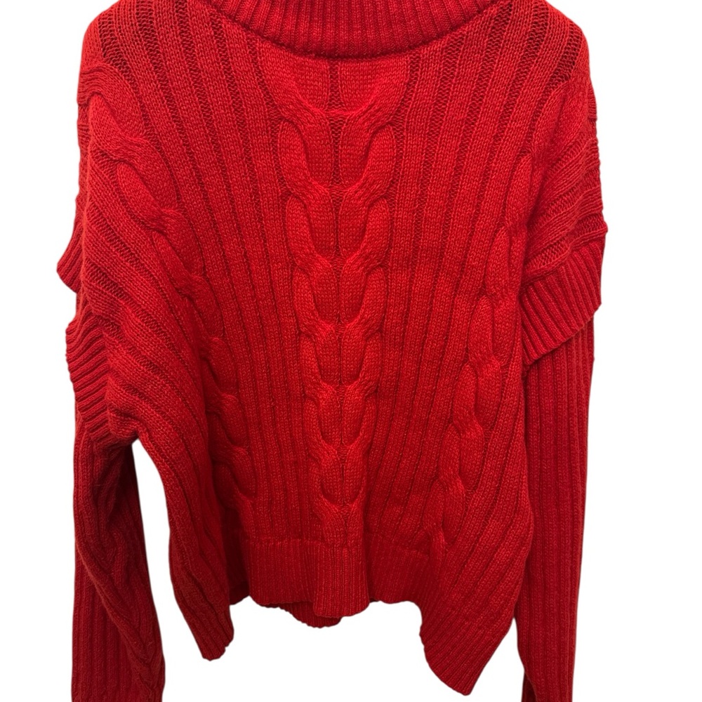 Women's Time and Tru High-Neck Sweater‎ Red XL (16-18)
